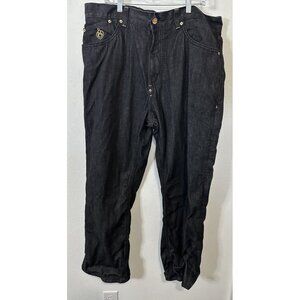 Eight 732 Men’s We Fly Together Gold Embroidered Straight Leg Denim Jeans 42X34